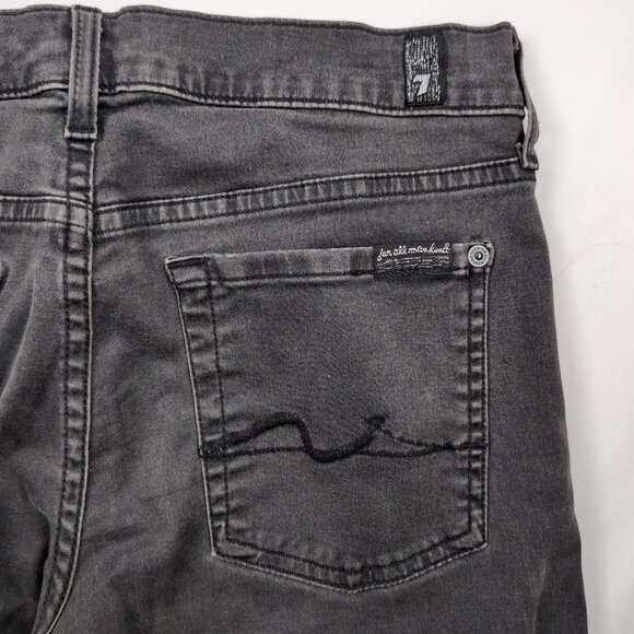 7 For All Mankind Women's Gray Gwenevere Jeggings High Waist Ankle Crop, Size 27 - Picture 4 of 6